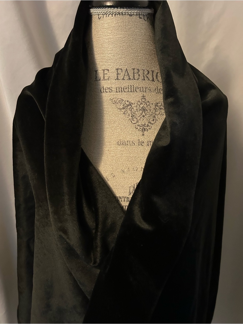 Black Velvet Shawl Wrap
